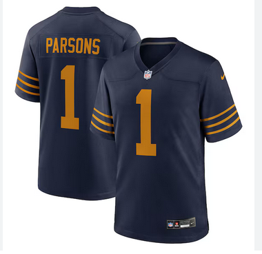 Men Green Bay Packers #1 Micah Parsons navy blue Nike NFL 2026 jersey